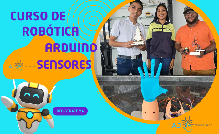 Curso de robótica, con arduino utilizando sensores
